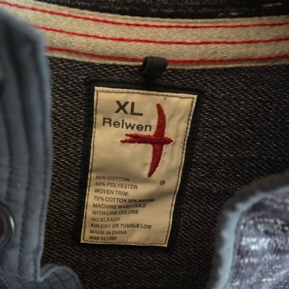 Relwen Marled Navy Popover/Pullover XL - Picture 3 of 3